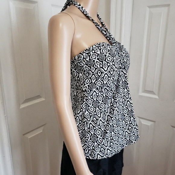NEW! Printed Flyaway Halter Tankini Top (NWOT) -10 - Picture 4 of 9